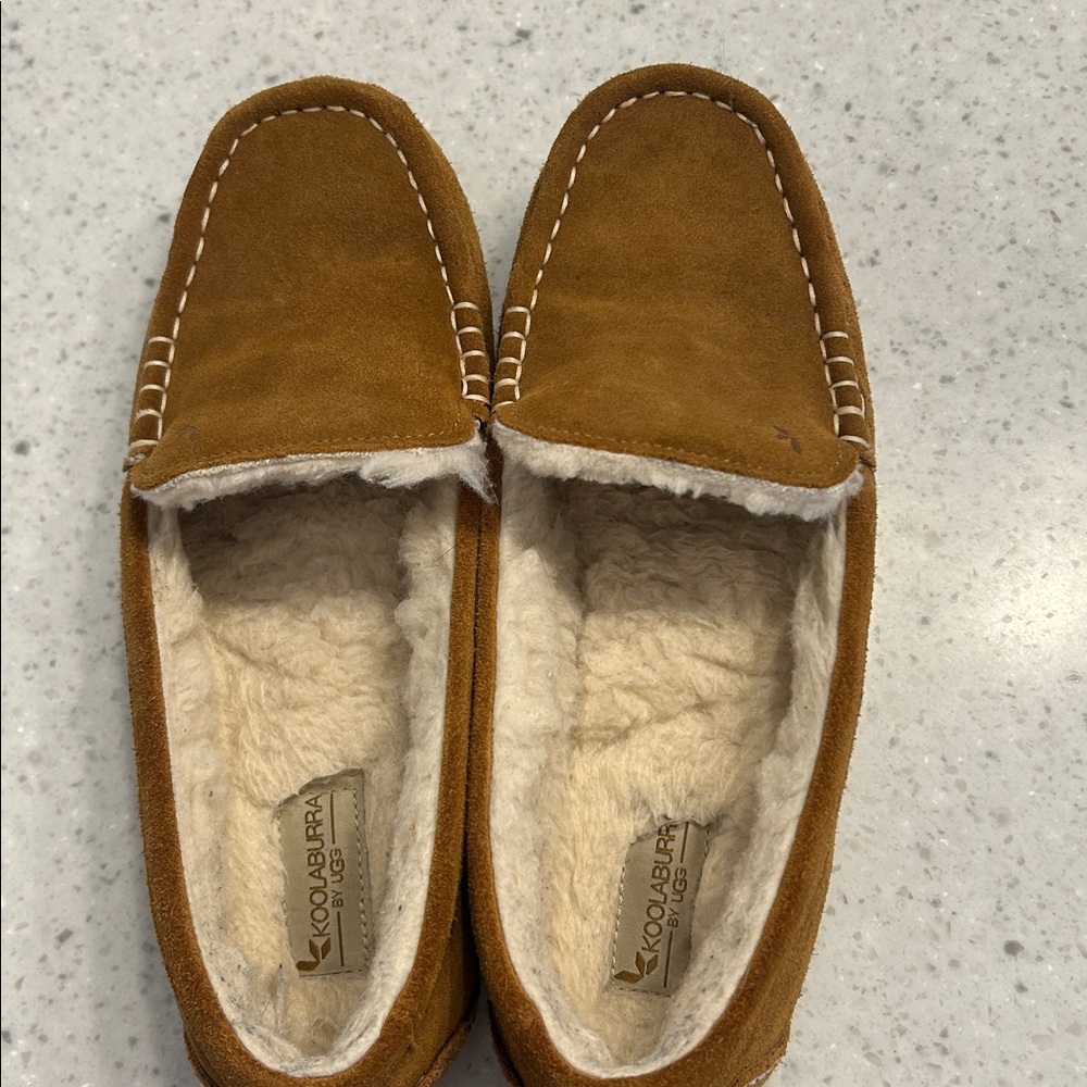 Women’s Koolaburra Tan Suede Slip-On Loafers - Picture 4 of 6